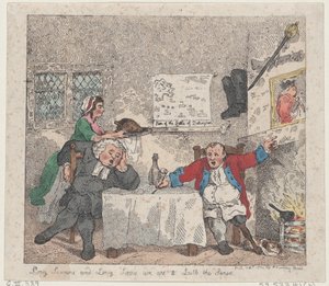 Lange preken en lange belegeringen zijn geneigd de zintuigen te verdoven door Thomas Rowlandson