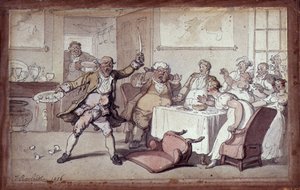 Waanzin aan de eettafel door Thomas Rowlandson