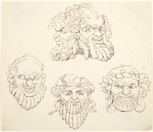 Maskers door Thomas Rowlandson