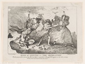 Meer van Werther-De Scheiding: Charlotte gered van vernietiging door Albert en ..., 6 mei 1786 door Thomas Rowlandson