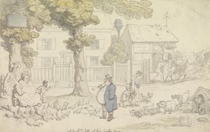 De heer en mevrouw Jolly in hun landhuis door Thomas Rowlandson