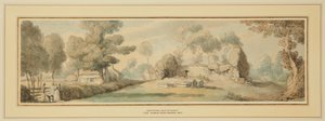 Nieuwe stad, oude kerk (Isle of Wight) door Thomas Rowlandson
