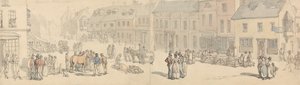 Newport High Street, Isle of Wight door Thomas Rowlandson