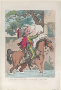 Alleen de dapperen verdienen de schone, 1813 door Thomas Rowlandson