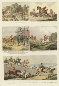 Ouderwetse sportprenten door Thomas Rowlandson