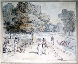 Op de Theems door Thomas Rowlandson