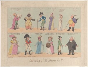 Meningen over de Echtscheidingswet!!, 2 juni 1800 door Thomas Rowlandson