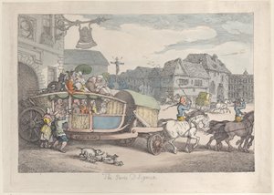 Parijs Diligence, ca. 1810 door Thomas Rowlandson