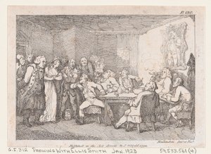 Parson Adams & Fanny onderzocht als verdachten voor de landrechter, uit The Adventures..., 1792