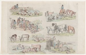 Plaat 11, Contouren van Figuren, Landschappen en Vee...voor het Gebruik van Leerlingen...