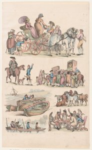 Plaat 16, Contouren van Figuren, Landschappen en Vee...voor het Gebruik van Leerlingen, juni 1, 1790 door Thomas Rowlandson
