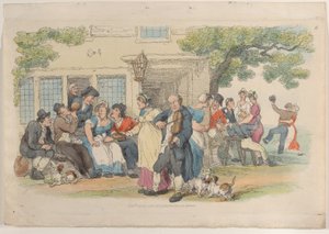 De Deur van het Bierhuis, uit Wereld in Miniatuur, 1816 door Thomas Rowlandson