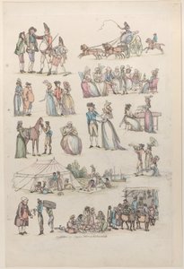 Plaat 7, omtrekken van figuren, landschappen en vee... voor het gebruik van leerlingen, 27 juni 1790 door Thomas Rowlandson
