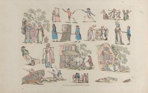 Plaat 8, Contouren van Figuren, Landschappen en Vee...voor het Gebruik van Leerlingen, juni 20, 1790 door Thomas Rowlandson