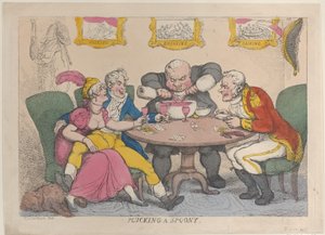 Een domkop plukken door Thomas Rowlandson