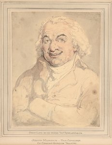 Portret van Joseph Munden, buste-lengte, in een buffkleurige jas