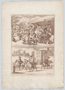 Pottenmarkt Cambridge, en, De Collegepoort door Thomas Rowlandson