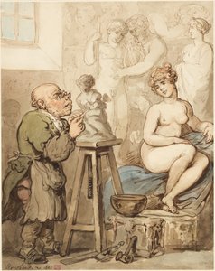 Voorbereiding voor de Academie—Oude Joseph Nollekens en zijn Venus