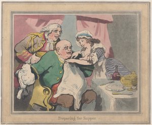 Voorbereiding voor het Avondeten, 22 oktober 1789 door Thomas Rowlandson