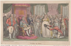 Het Overhandigen van de Trofeeën, uit The Military Adventures of Johnny Newcome door Thomas Rowlandson