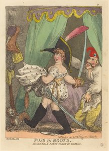 De Gelaarsde Kat, of Generaal Junot Verrast door Thomas Rowlandson