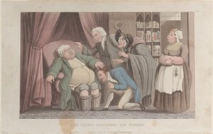 Quae Genus Ontdekt Zijn Vader, uit De Geschiedenis van Johnny Quae Genus, Het Le..., 1 januari 1822 door Thomas Rowlandson