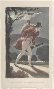 Quae Genus op Zijn Reis naar Londen, uit De Geschiedenis van Johnny Quae Genus, 1 maart 1822 door Thomas Rowlandson