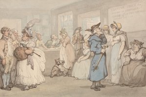 Registratiekantoor voor de aanwerving van bedienden door Thomas Rowlandson