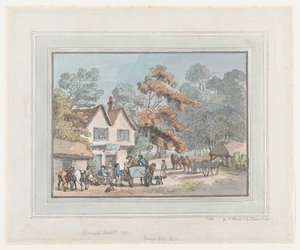 Landelijke halte, 1787 door Thomas Rowlandson