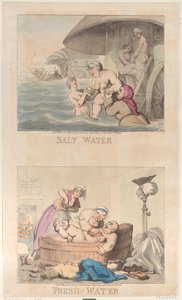 Zout water en zoet water door Thomas Rowlandson