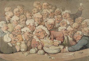 Punch Serveren door Thomas Rowlandson