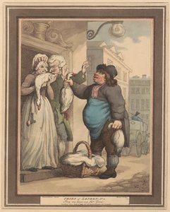 Set van acht (2): Kreten van Londen door Thomas Rowlandson