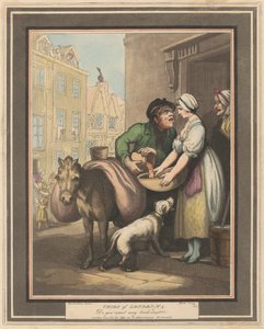 Set van acht: Kreten van Londen door Thomas Rowlandson