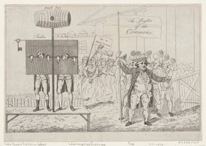 Sir Cecil Wray in de Schandpaal door Thomas Rowlandson