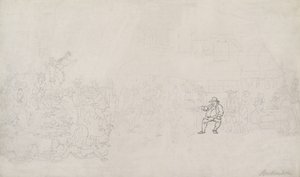 Schets voor ‘The Recruiter’ door Thomas Rowlandson