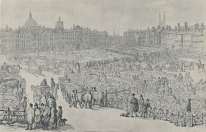 Smithfield Market, 1810, 1920 door Thomas Rowlandson