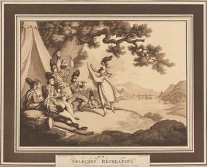 Soldaten recreëren, c.1798