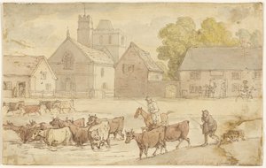 Stanley St. Leonard Kerk, Gloucestershire door Thomas Rowlandson