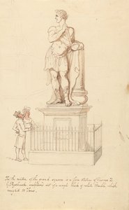 Standbeeld van George II, Greenwich door Thomas Rowlandson