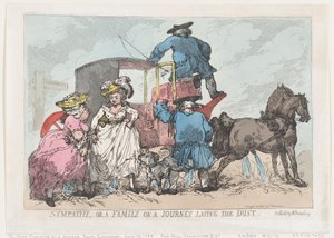 Sympathie, of Een Familie Op Reis Die Het Stof Neerlegt, 12 juli 1784 door Thomas Rowlandson