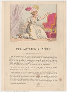 Het gebed van de actrice, 10 augustus 1801 door Thomas Rowlandson