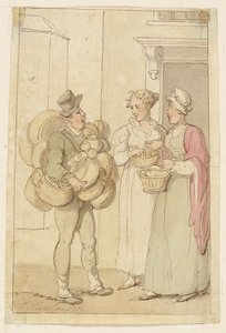 De mandenverkoper door Thomas Rowlandson