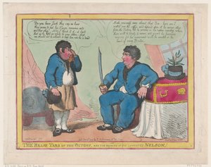 De dappere zeelieden van de Victory en de resten van de betreurde Nelson! door Thomas Rowlandson