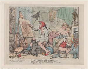De Kamer van Genie, 2 april 1812 door Thomas Rowlandson