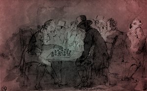 De Schaakspelers door Thomas Rowlandson