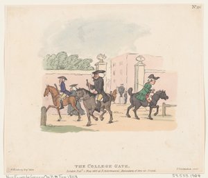 De Collegepoort, 1 mei 1803 door Thomas Rowlandson