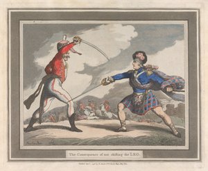 Het gevolg van het niet verplaatsen van het been door Thomas Rowlandson
