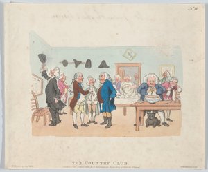 De Country Club, 7 april 1803 door Thomas Rowlandson