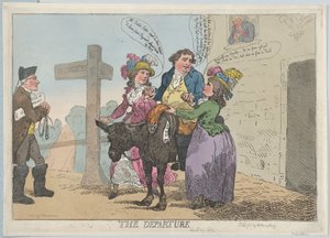 Het Vertrek, 29 april 1784 door Thomas Rowlandson