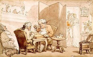 De Dobbelstenen door Thomas Rowlandson